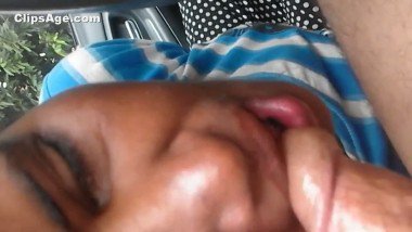 Desi maid taking for a drive in car and made to suck lund