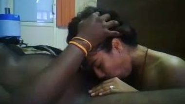 Black cock gets deep sensual blowjob