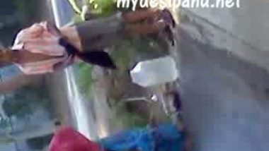 Andhra pradesh village girl outdoor bath scene