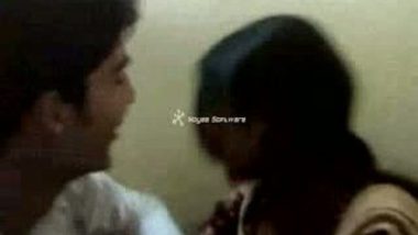 Cute Couple Dinner And Kissed
