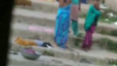 Local Desi Girls Taking Bath Outdoor