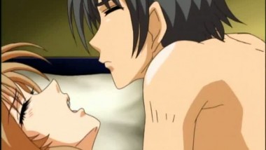 Cute hentai riding a dick and getting facial