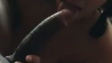 Indian girl playing with lover’s big cock on cam