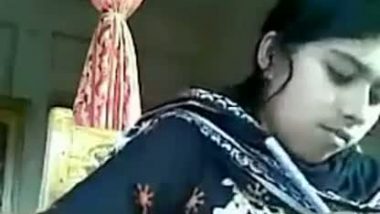 Village girl big boobs press by teacher while studying