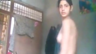 lovely girl making nude selfie for biyfriend