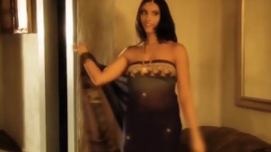 black haired cutie gets naked