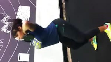 Me squatting in the gym