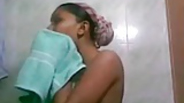 Punjabi girl self captured her bath and dressed