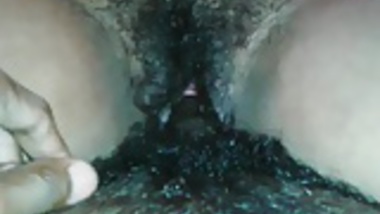 Close-Up Of A Chubby Mature Hairy Indian Pussy Riding