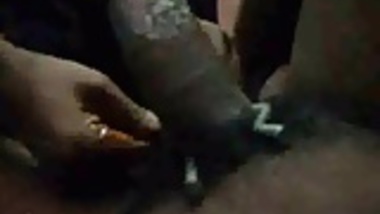 South Indian Housewife release her husband's CUM by HJ