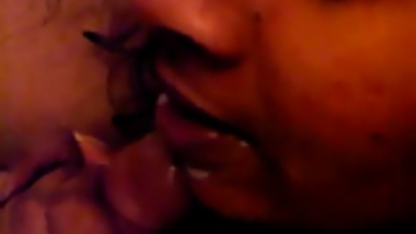 Smart Indian Aunty's Superb Blowjob and eat the CUM