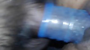 Indian wife fucking hard blue condom