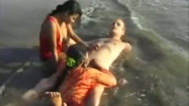 NRI outdoor threesome group sex videos