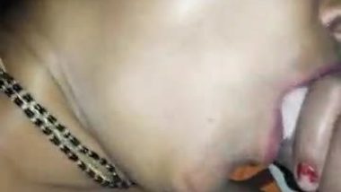 Seductive aunty sucking her son’s dick