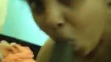 Mature woman giving a blowjob to her nephew