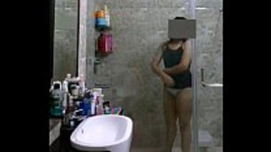 Desi babe taking shower in the hotel bathroom