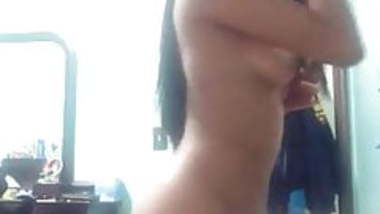 Cute Indian teen with a Butt Plug up her ASS teases her BF