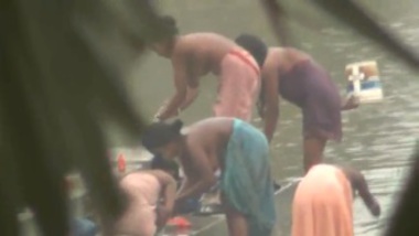 Desi Village Women Bathing In River