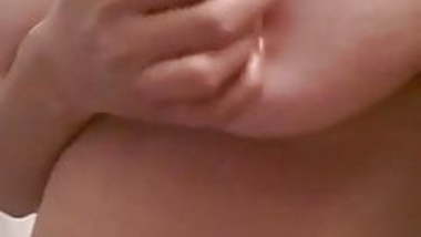Anusha Pressing Her Huge Boobs in Washroom & Recording for B
