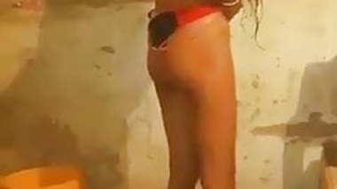 North collage girl bathing