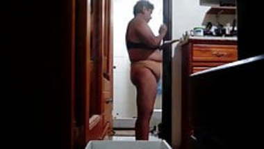 Having a Wank outside of my Stepmom's Shower