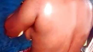 desi indian tamil milfy aunty bathing in public and exposed