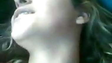 Girl making horny expression